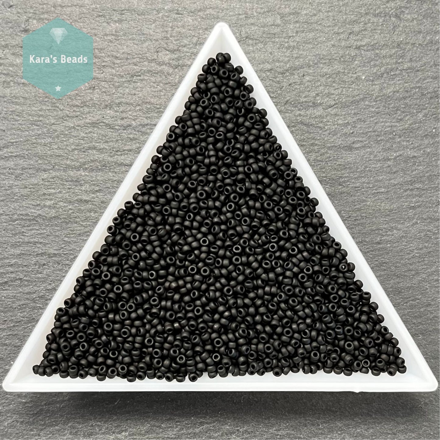 25g Tube 15/0 Miyuki Seed Beads RR15-0401F Matte Black