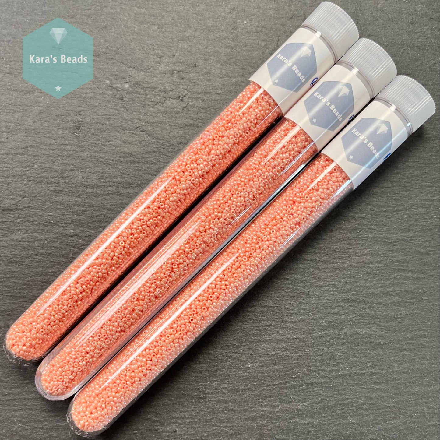 25g Tube 15/0 Miyuki Seed Beads RR15-429 Opaque Salmon