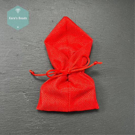 Envelope Shape Jute Gift Bag - Red