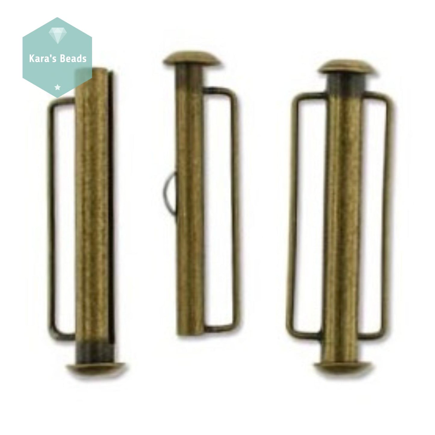 31.5mm Beadsmith Bar Slider Clasp Bronze 1 pc