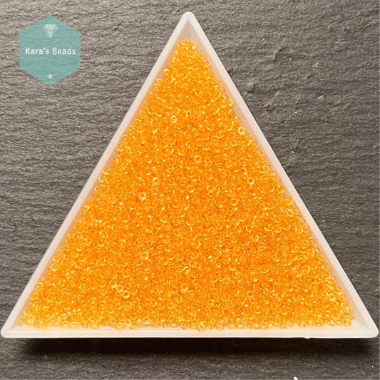 25g Tube 15/0 Miyuki Seed Beads RR15-0132 Transparent Light Topaz