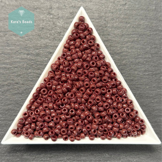 25g Tube 8/0 Miyuki Seed Beads RR8-0409 Opaque Chocolate