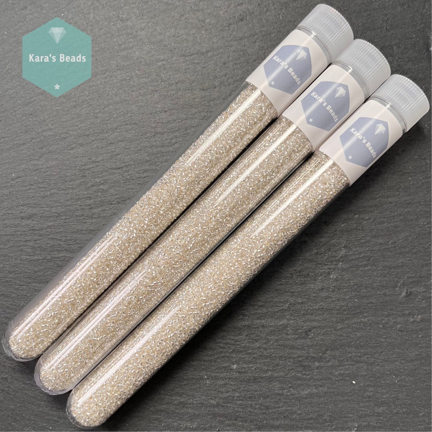 25g Tube 15/0 Miyuki Seed Beads RR15-0001 Silver Lined Crystal