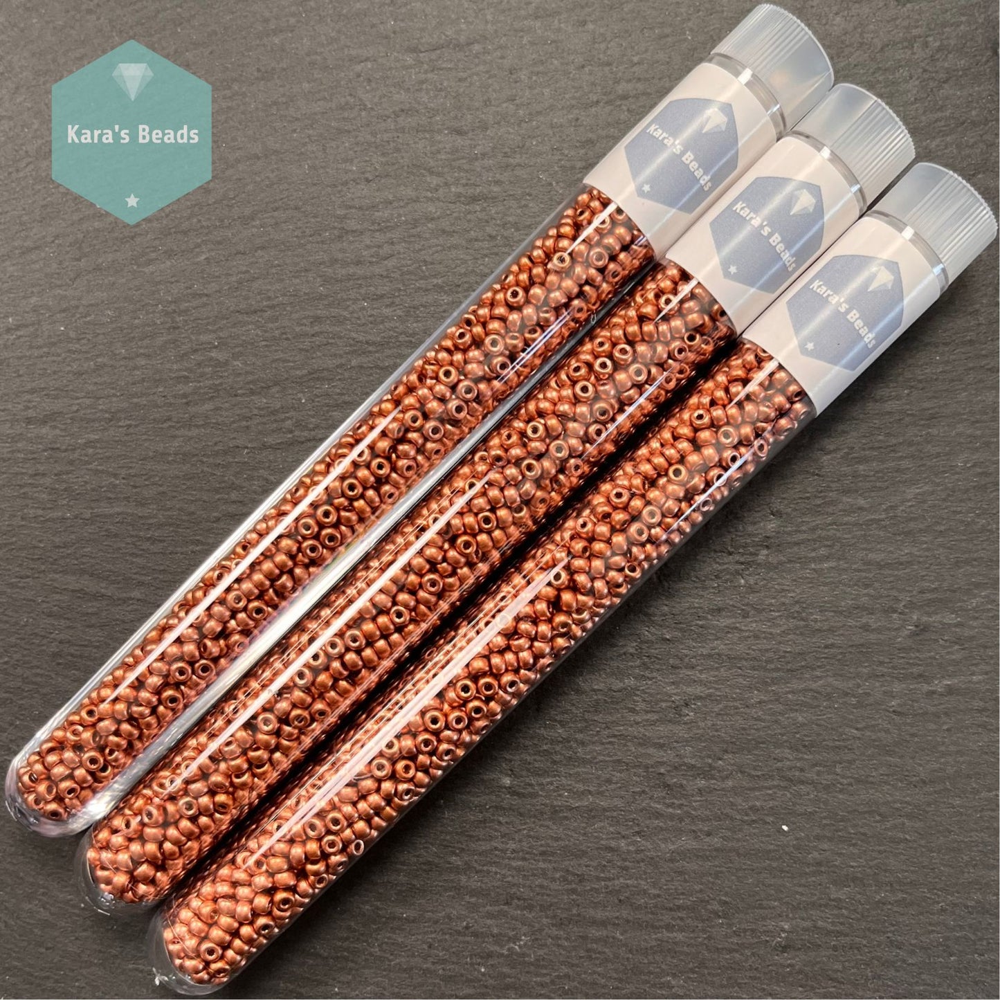 25g Tube 8/0 Miyuki Seed Beads RR8-4589 Vintage Copper