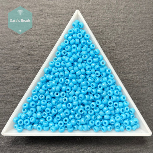 25g Tube 8/0 Miyuki Seed Beads RR8-0413 Opaque Turquoise Blue