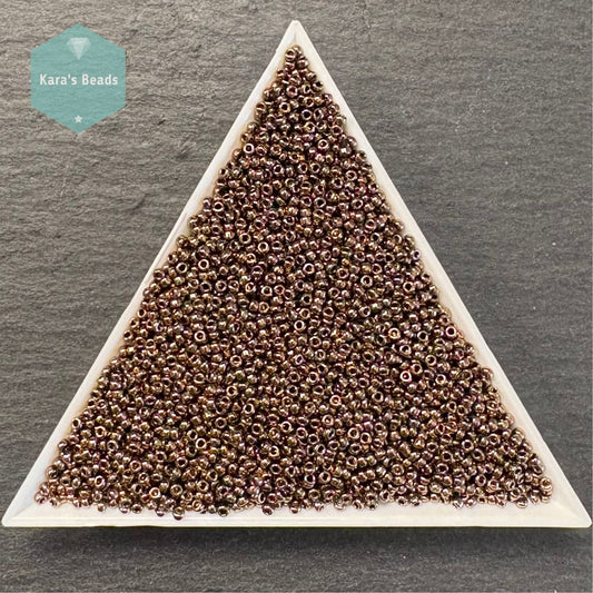 25g Tube 15/0 Miyuki Seed Beads RR15-0457 Metallic Dark Bronze