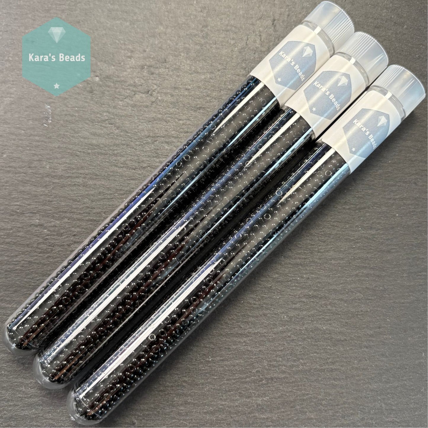 25g Tube 8/0 Miyuki Seed Beads RR8-0401 Opaque Black