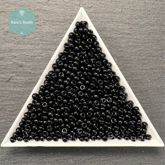 25g Tube 8/0 Miyuki Seed Beads RR8-0401 Opaque Black