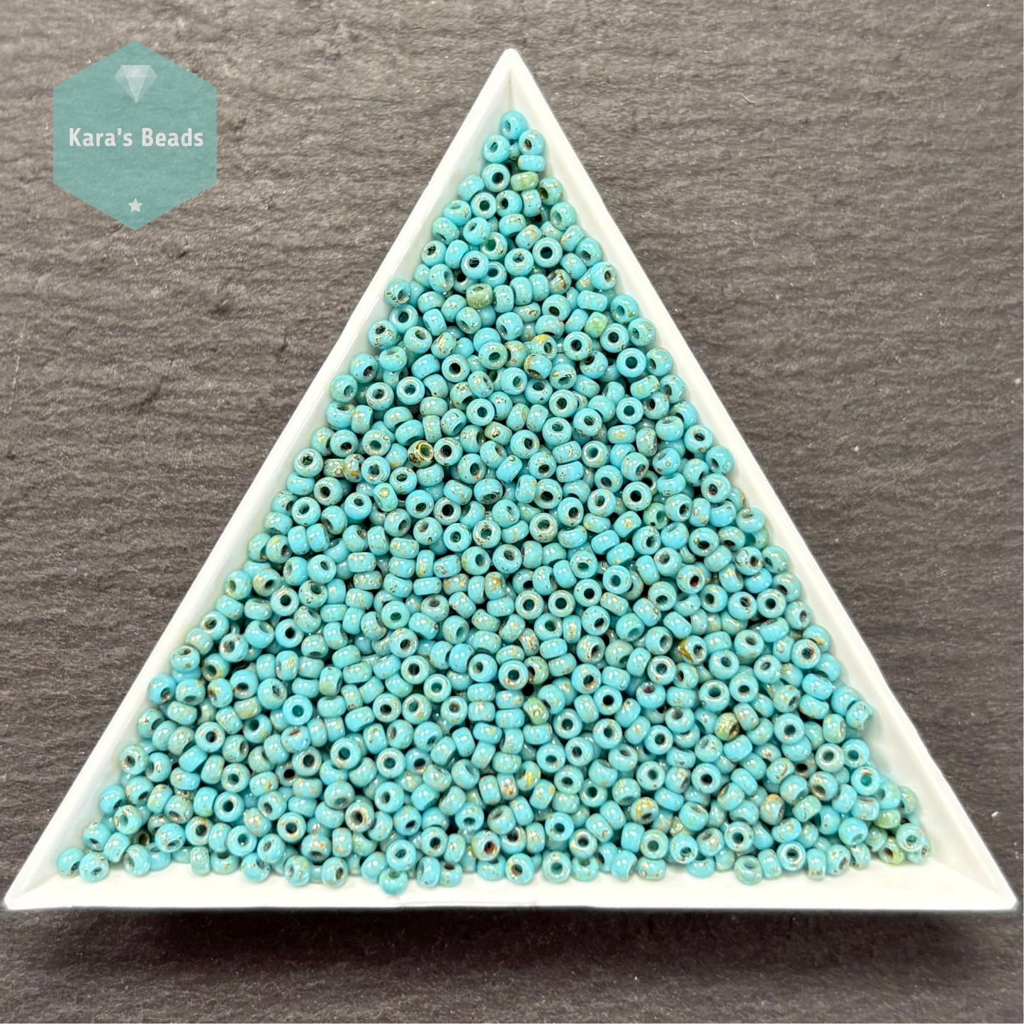 25g Tube 11/0 Miyuki Seed Beads RR11-4514 Picasso Opaque Seafoam Green