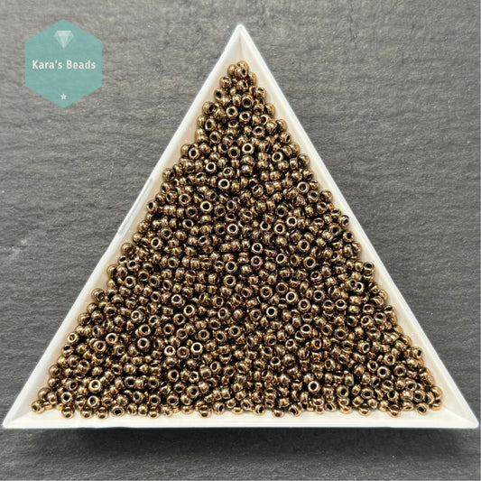 25g Tube 11/0 Miyuki Seed Beads RR11-0457 Metallic Dark Bronze