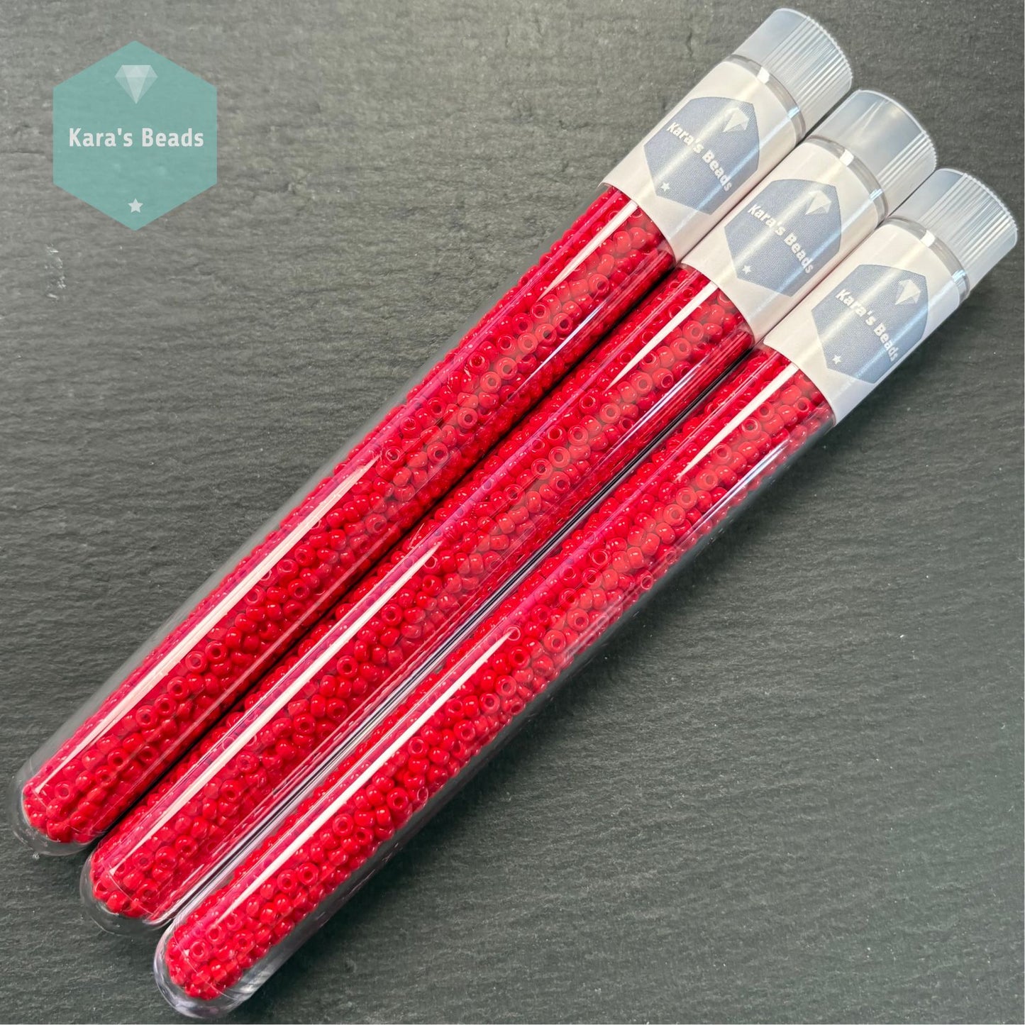 25g Tube 8/0 Miyuki Seed Beads RR8-0408 Opaque Dark Red