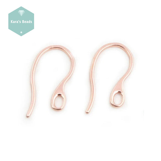 Stainless Steel Hooks Rose Gold Earring Findings 1 pair