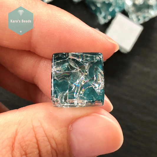 15x15 mm Crackle Tile Deep Ocean 1 pc