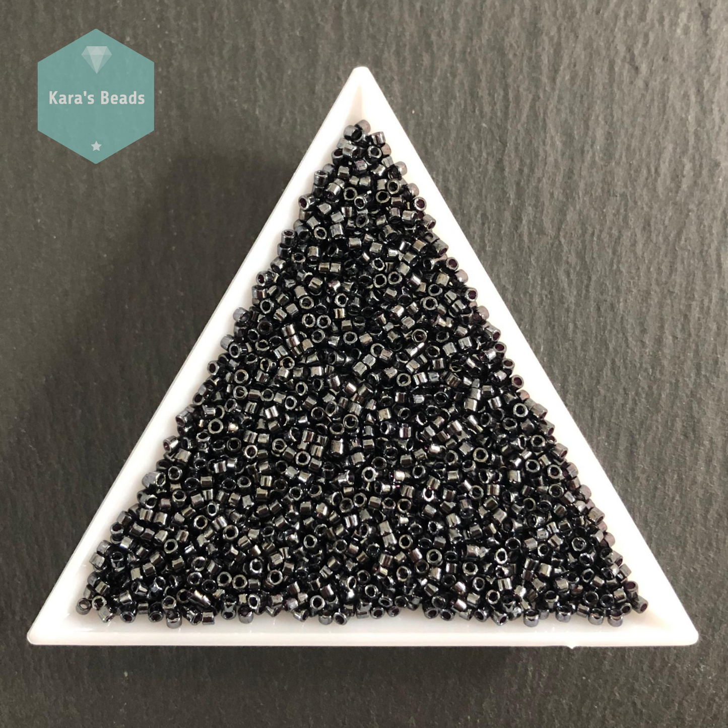 22g Tube 11/0 Miyuki Delica DB0001 Gunmetal