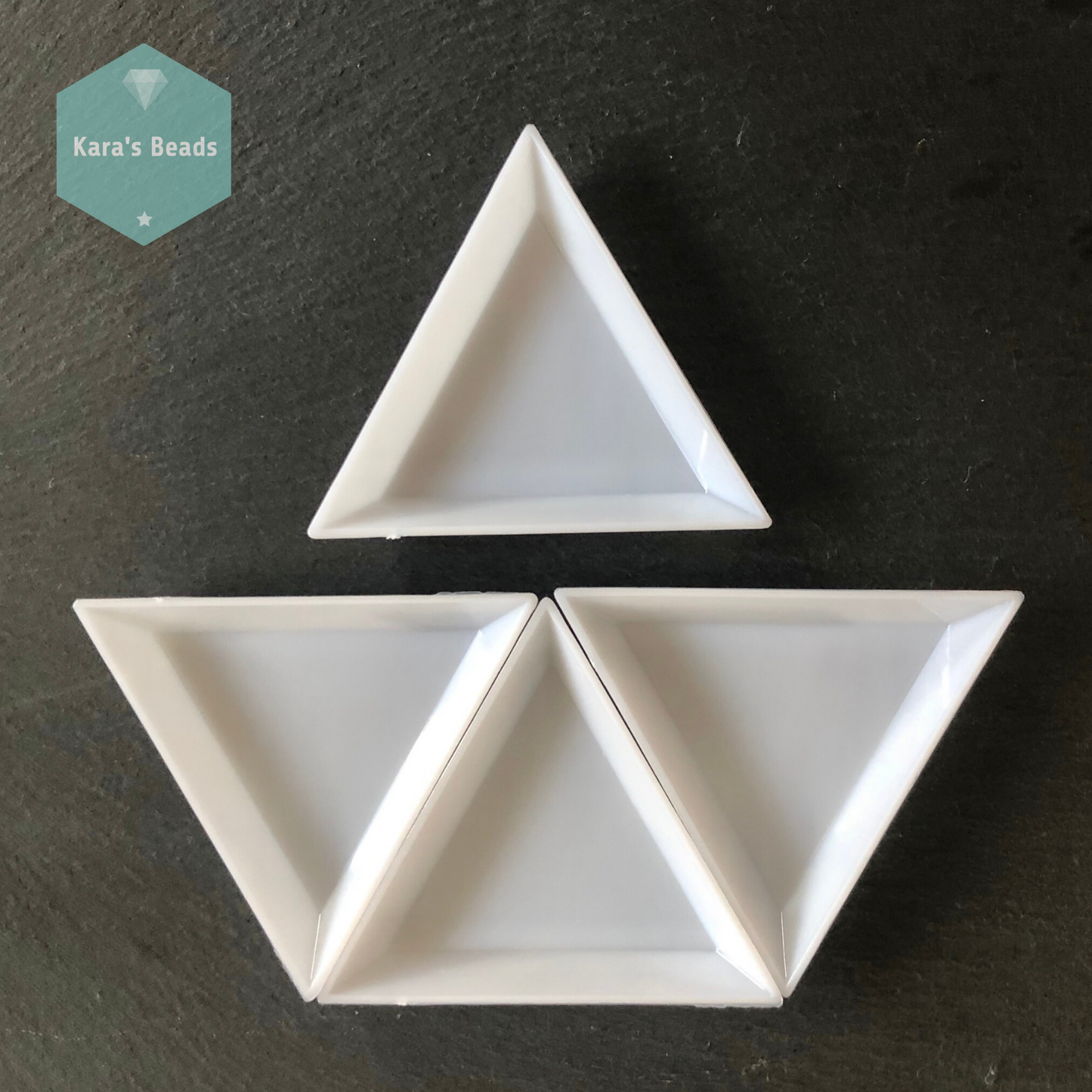 White Triangle Bead Tray 1 pc