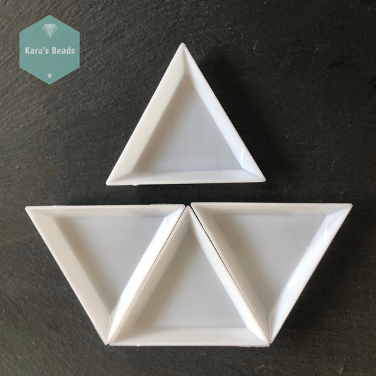 White Triangle Bead Tray 1 pc