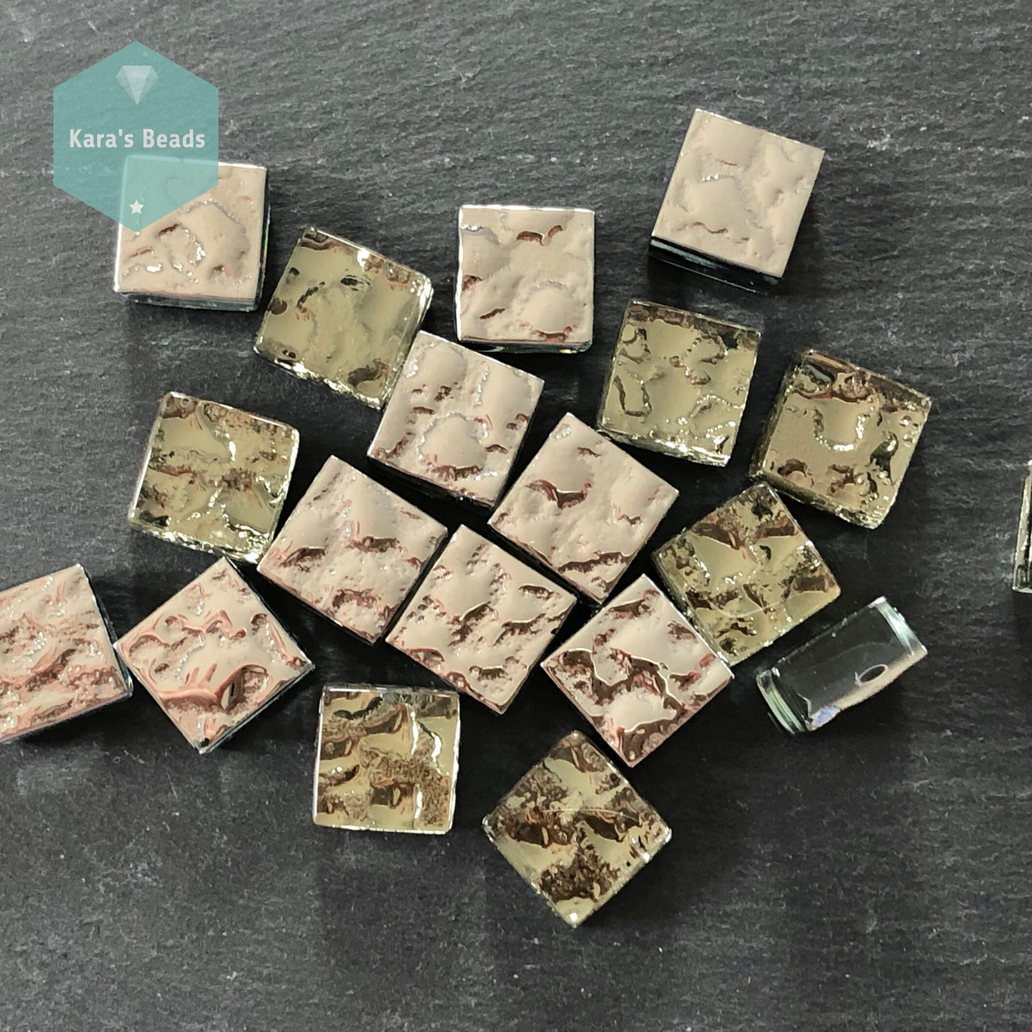 15x15 mm Double Sided Tile Liquid Metal 1 pc