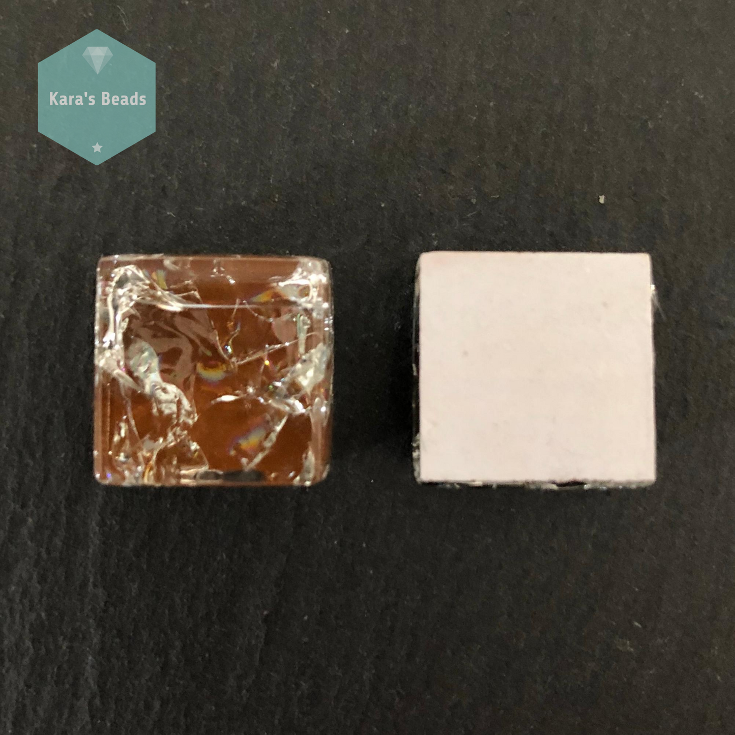 15x15 mm Crackle Tile Peanut 1 pc