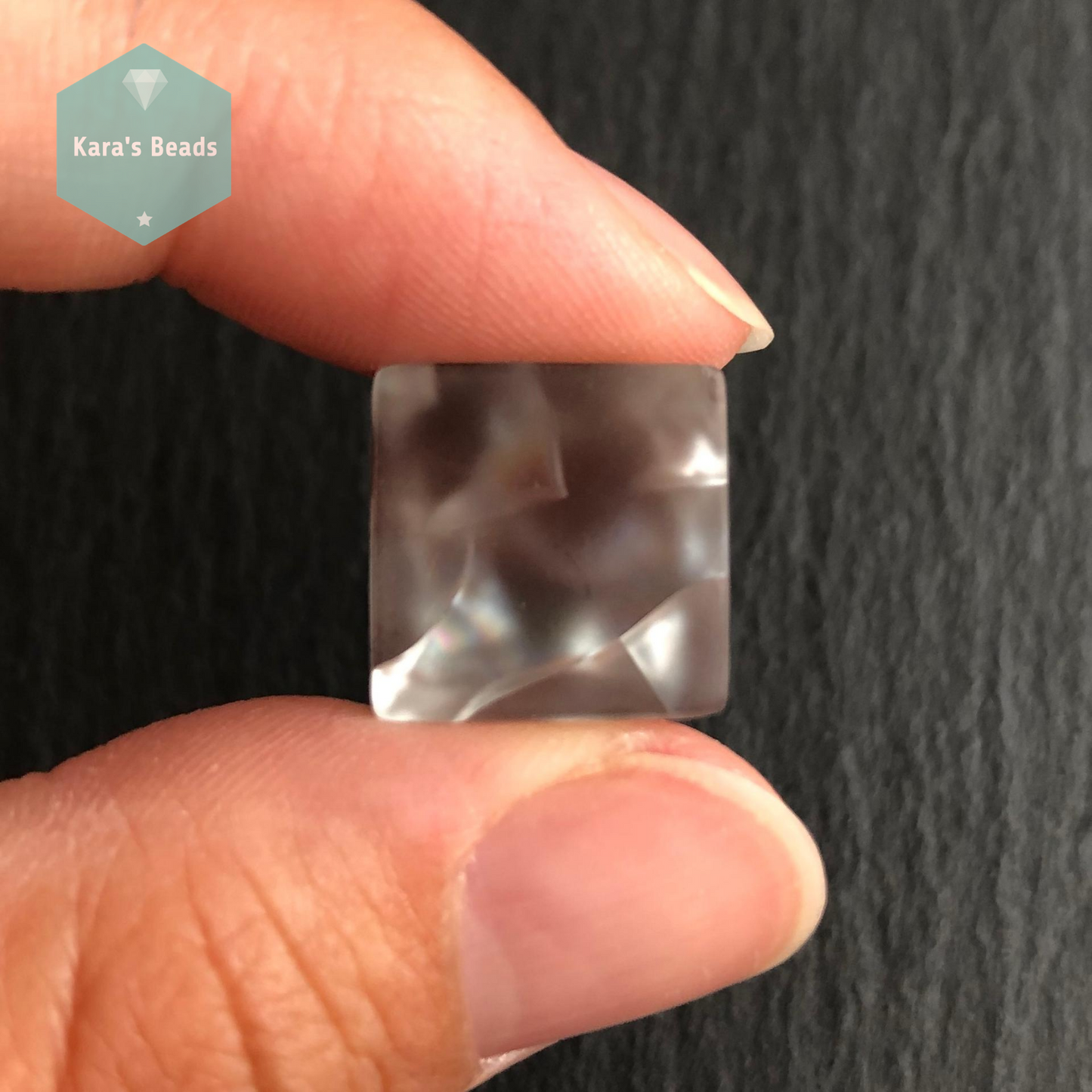 15x15 mm Crackle Tile Frost Cinnamon 1 pc