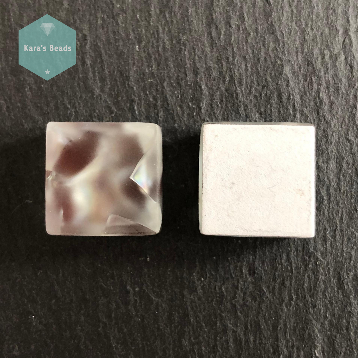 15x15 mm Crackle Tile Frost Cinnamon 1 pc