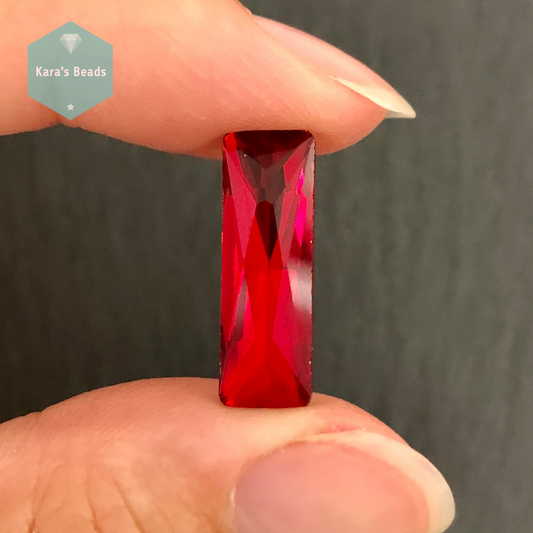 21x7 mm Princess Cut Baguette Siam Red 1 pc