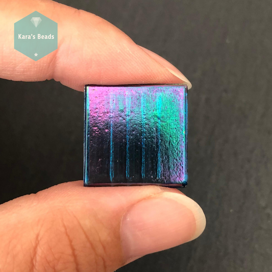 20x20 mm Tile Iridescent Denim Blue 1 pc