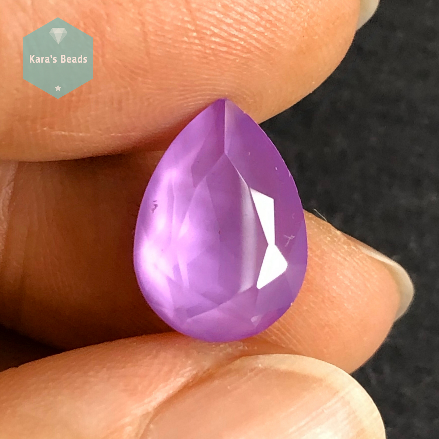 10x14 mm Drop Glass Cabochon Violet 1 pc