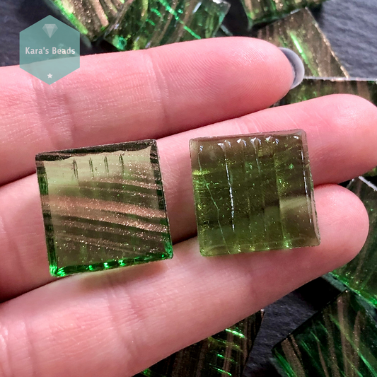 20x20 mm Tile Gold Brushed Green 1 pc