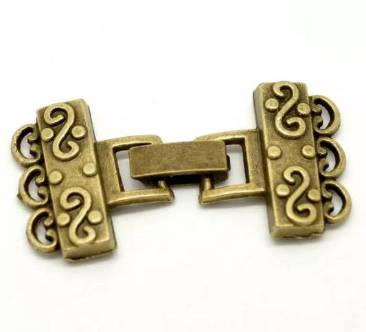 3 Strand Bronze Clasp 1 pc
