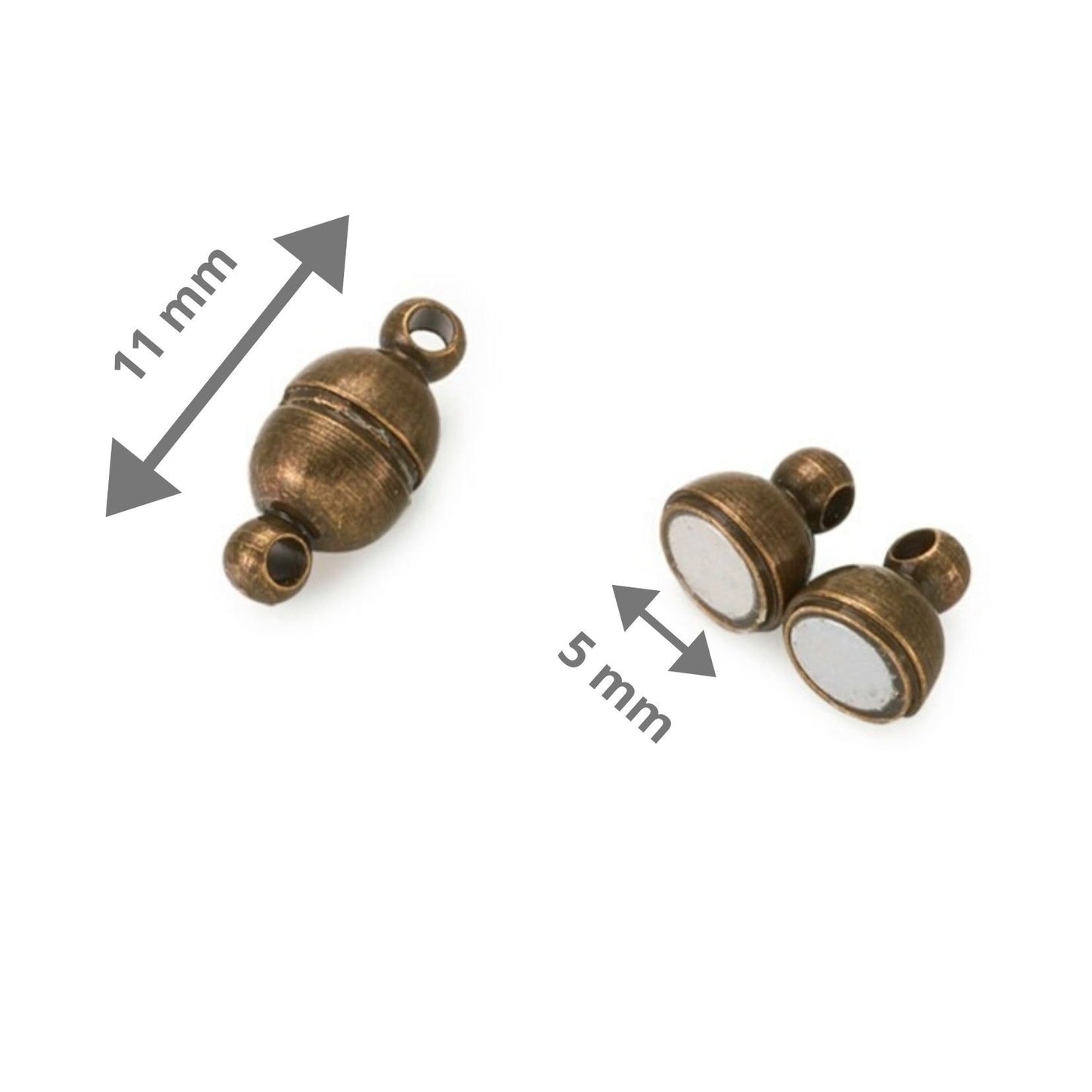 Mini Bronze Magnetic Clasp 1 pc