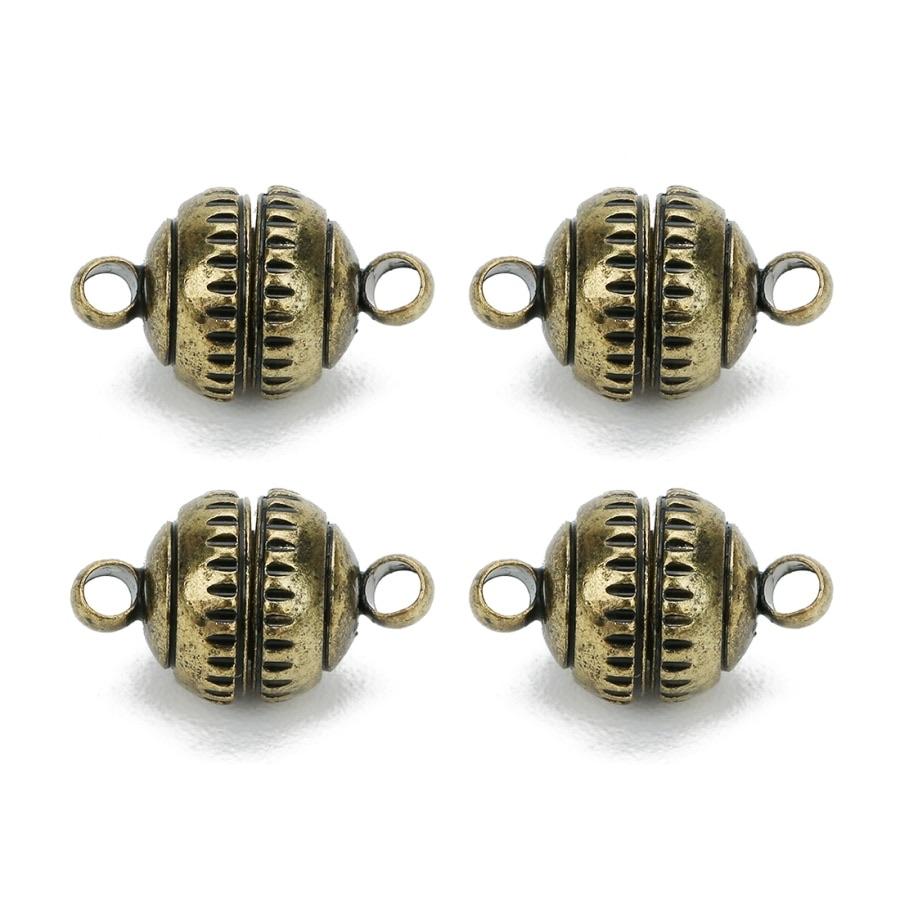 Bronze Round Magnetic Clasp 1 pc