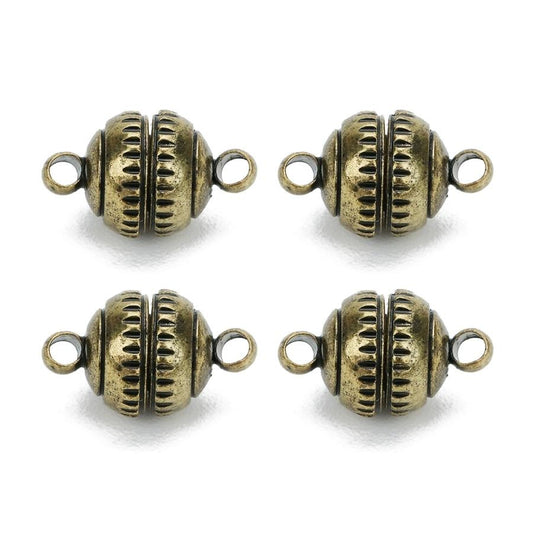 Bronze Round Magnetic Clasp 1 pc