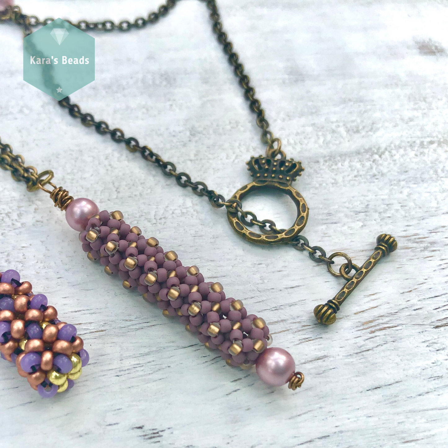 Bronze Crown Toggle Clasp 1 pc