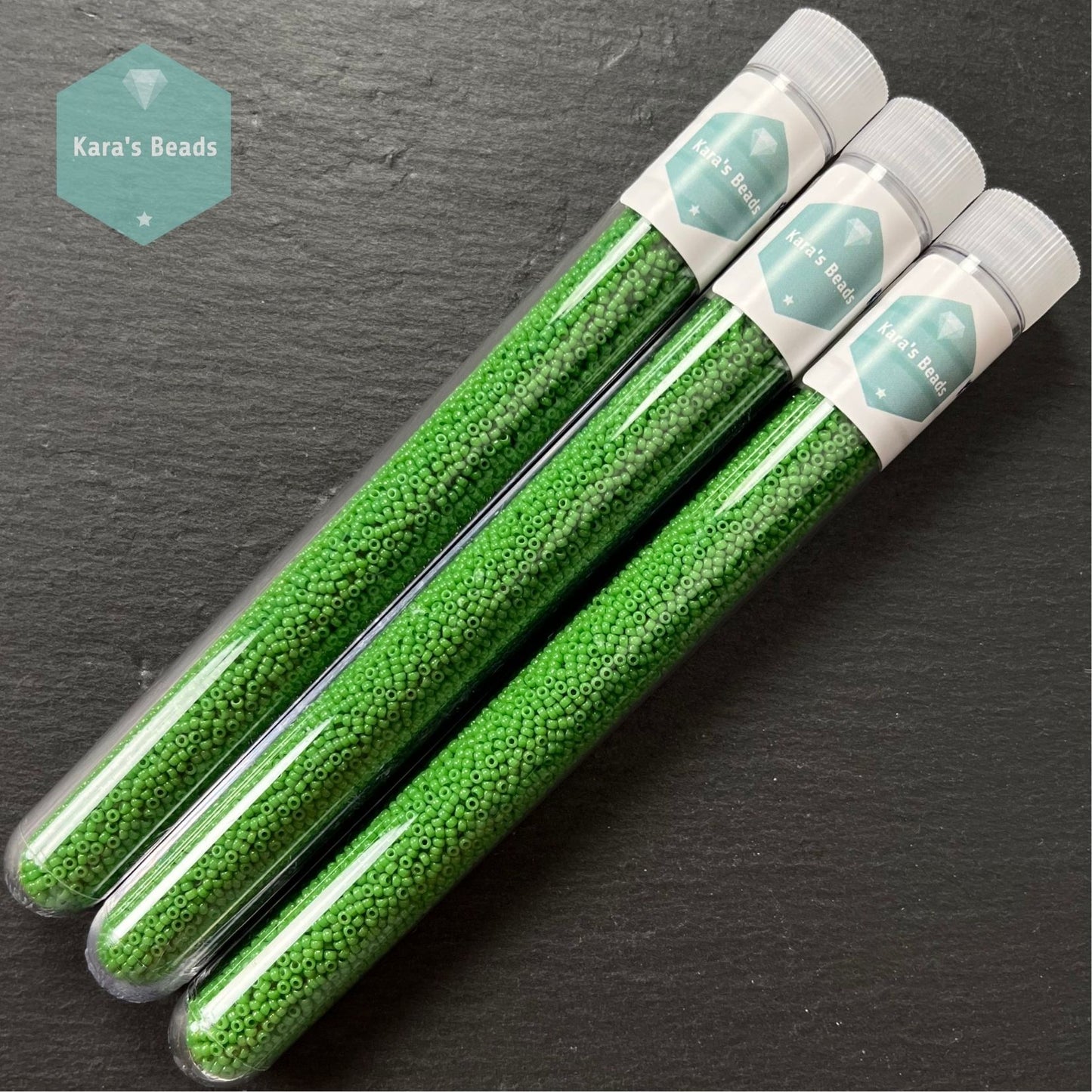 25g Tube 15/0 Miyuki Seed Beads RR15-0411 Opaque Jade Green
