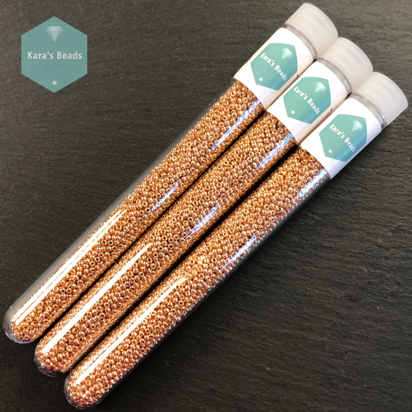 25g Tube 11/0 Toho TR11-PF551 PermaFinish Galvanized Rose Gold
