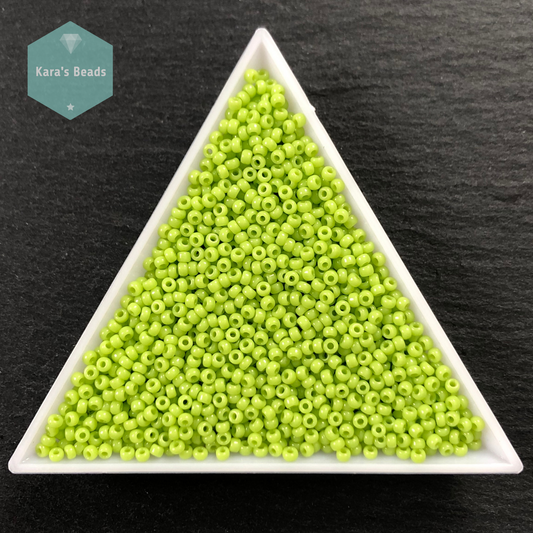 25g Tube 11/0 Miyuki Seed Beads RR11-416 Opaque Chartreuse