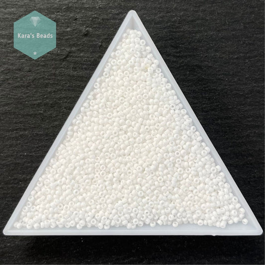 25g Tube 15/0 Miyuki Seed Beads RR15-0402 Opaque White