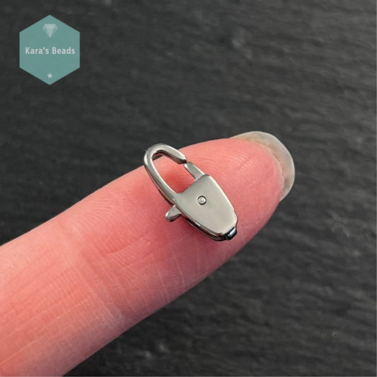 Stainless Steel Small Oval Lobster Clasp 1 pc