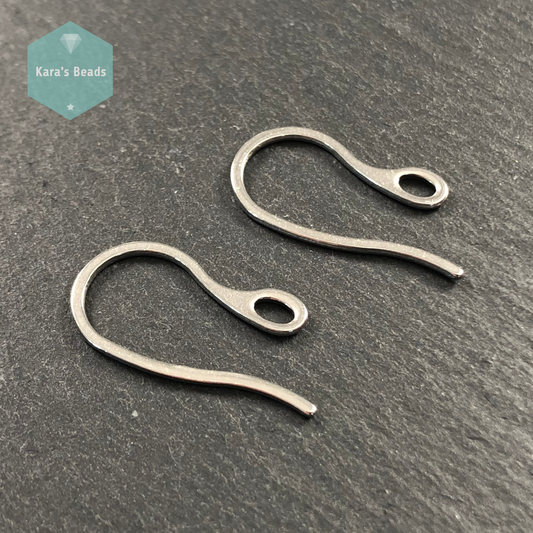 Stainless Steel Hooks Earring Findings 1 pair