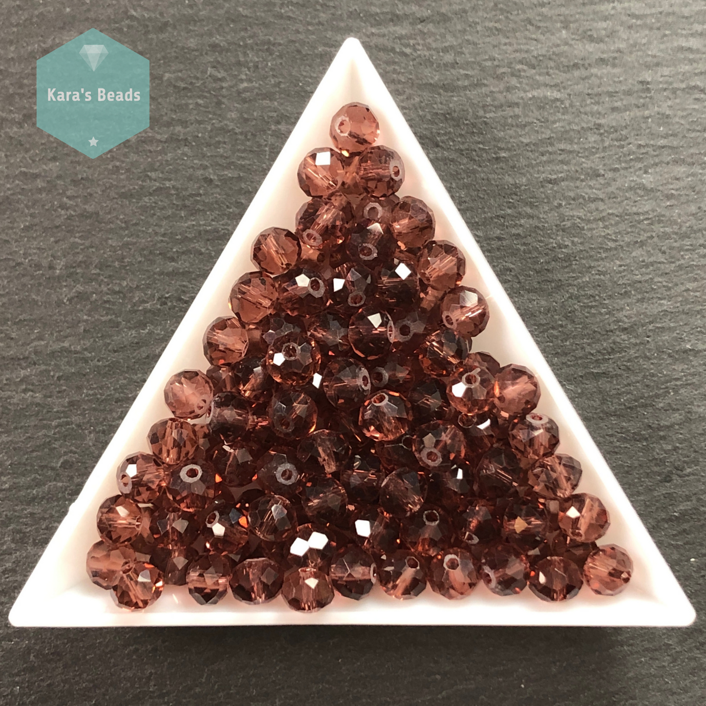 120pcs Tube 4x6 mm Transparent Bordo Rondelle Beads