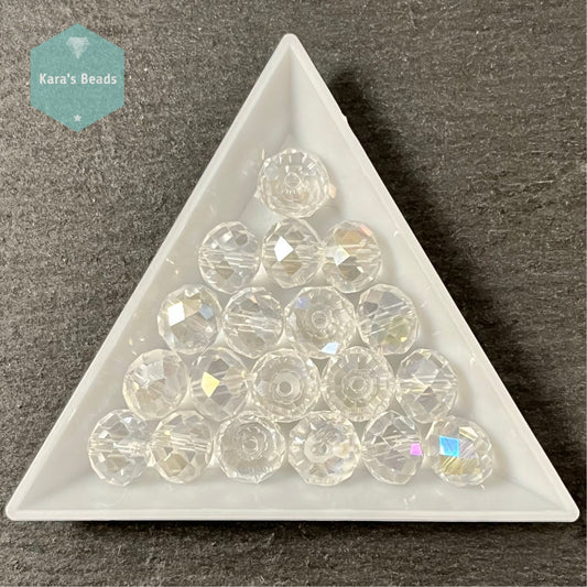 19pcs Tube 8x10 mm Rondelle Beads Crystal AB