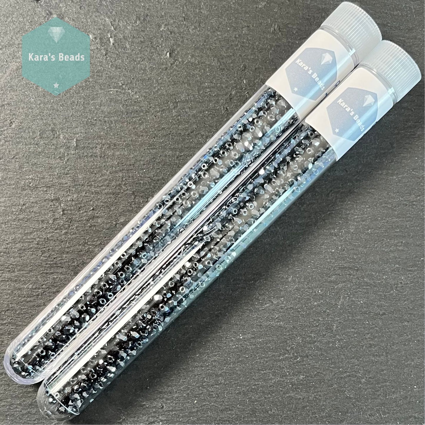 700pcs Tube 3mm Fire Polish 23980 Jet Hematite