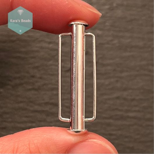 31.5mm Beadsmith Bar Slider Clasp Silver 1 pc