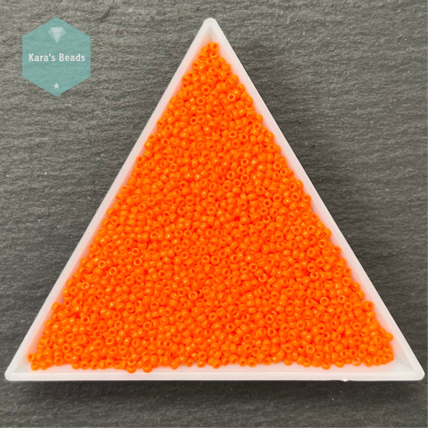 25g Tube 15/0 Miyuki Seed Beads RR15-0406 Opaque Orange