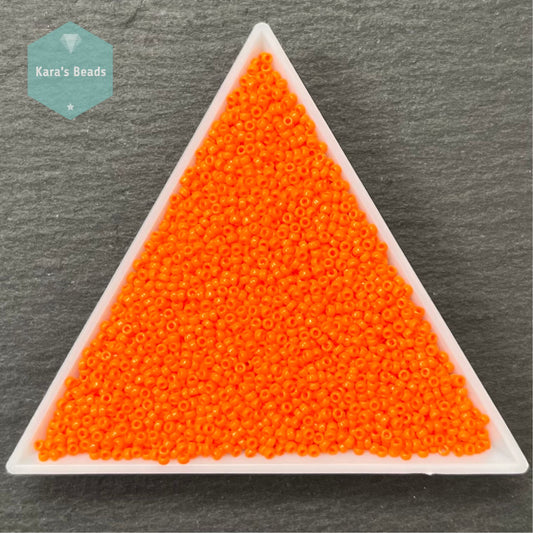 25g Tube 15/0 Miyuki Seed Beads RR15-0406 Opaque Orange