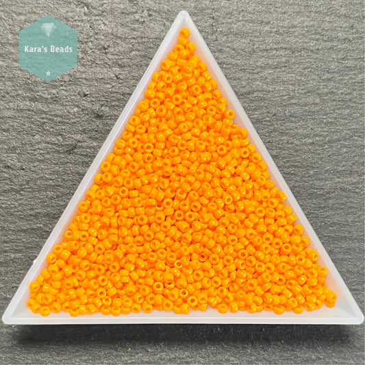 25g Tube 11/0 Miyuki Seed Beads RR11-0405 Opaque Tangerine