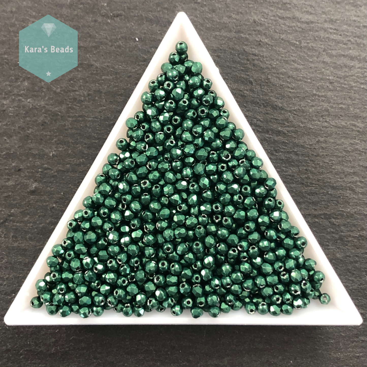 1200pcs Tube 2mm Fire Polish Saturated Metallic Martini Olive