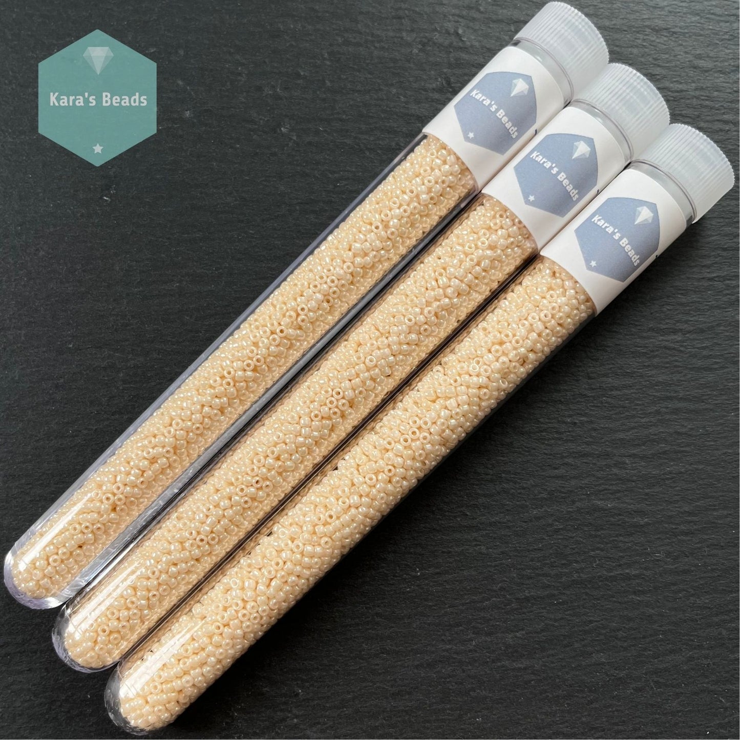 25g Tube 11/0 Toho TR11-123 Opaque Lustered Light Beige