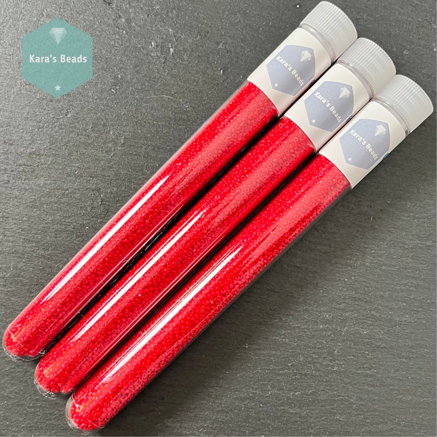 25g Tube 15/0 Miyuki Seed Beads RR15-0408 Opaque Dark Red