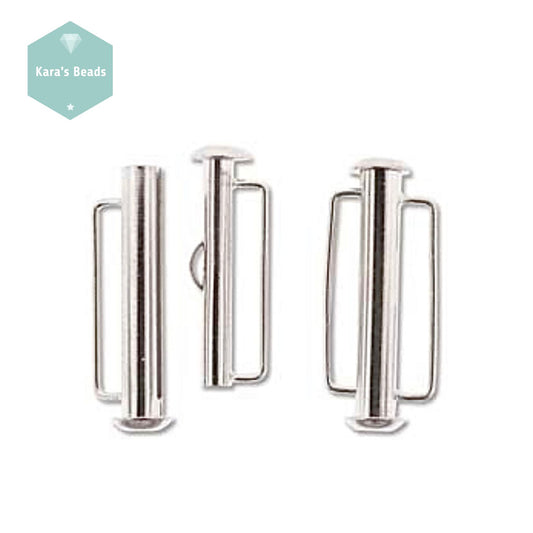 26.5mm Beadsmith Bar Slider Clasp Silver 1 pc